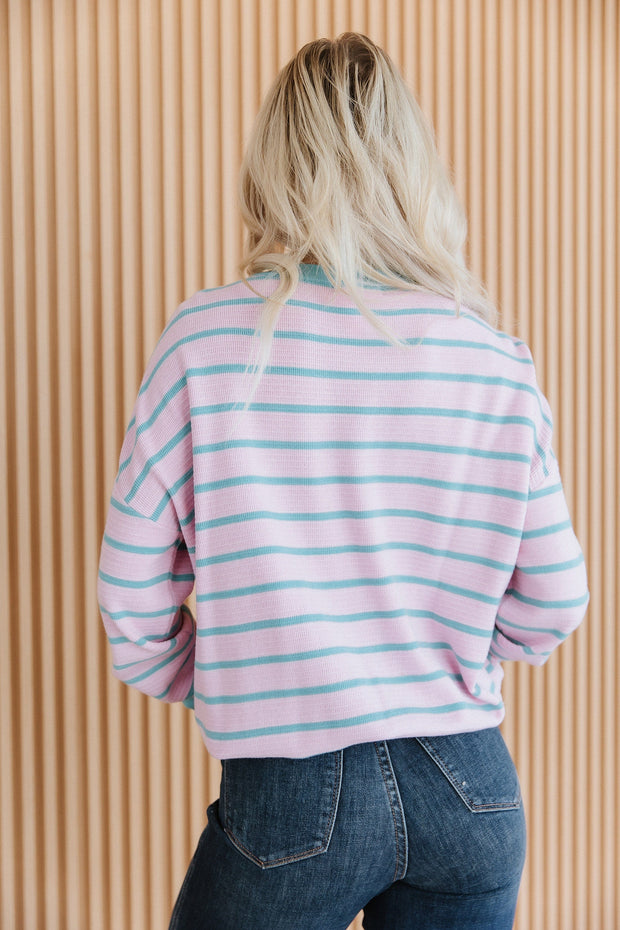 Ginny Striped Drop Shoulder Sweater