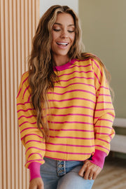 Ginny Striped Drop Shoulder Sweater