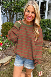 Ginny Striped Drop Shoulder Sweater | PRE ORDER