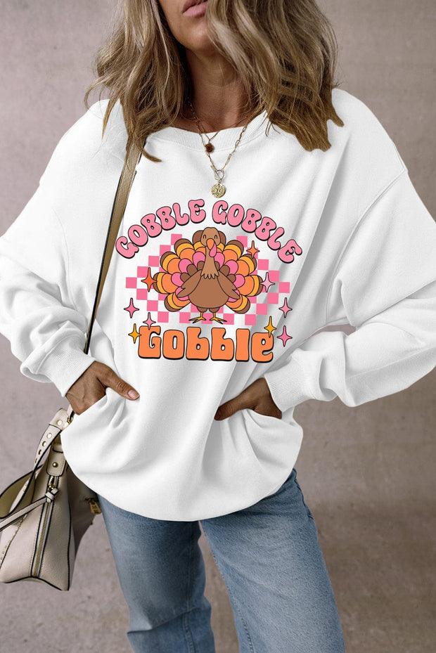 Gobble Turkey Thanksgiving Graphic Sweatshirt | S-XL | PRE ORDER