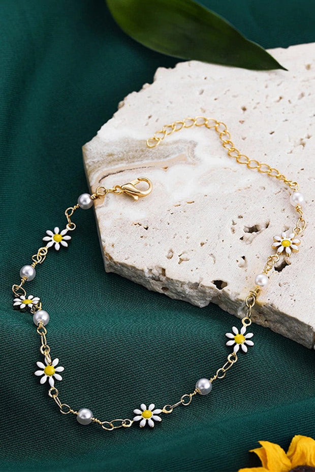 Gold Daisy Chain Anklet