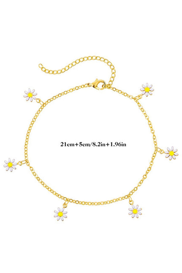 Gold Daisy Chain Anklet