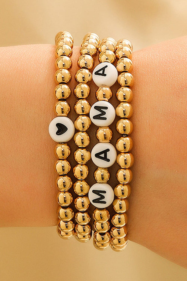 Gold Mama Bracelets Set