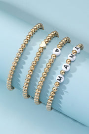 Gold Mama Bracelets Set