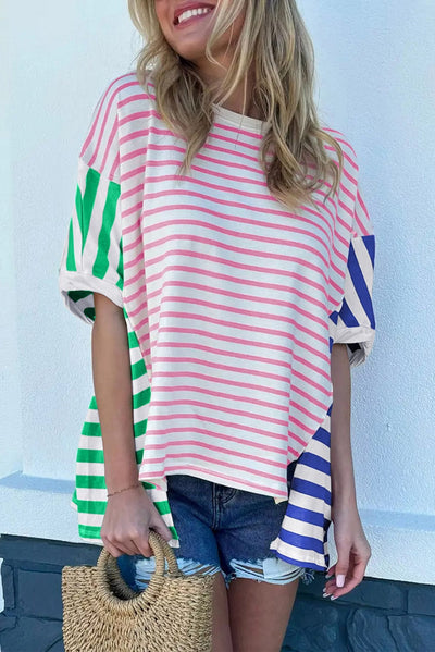 Gracey Colorblock Striped Tunic | S-XL