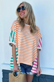 Gracey Colorblock Striped Tunic | S-XL