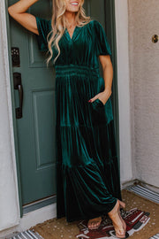 Gracie Velvet Tiered Maxi Dress | PRE ORDER