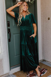 Gracie Velvet Tiered Maxi Dress | PRE ORDER