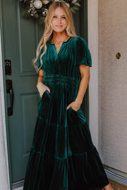 Gracie Velvet Tiered Maxi Dress | PRE ORDER