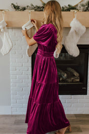 Gracie Velvet Tiered Maxi Dress | PRE ORDER