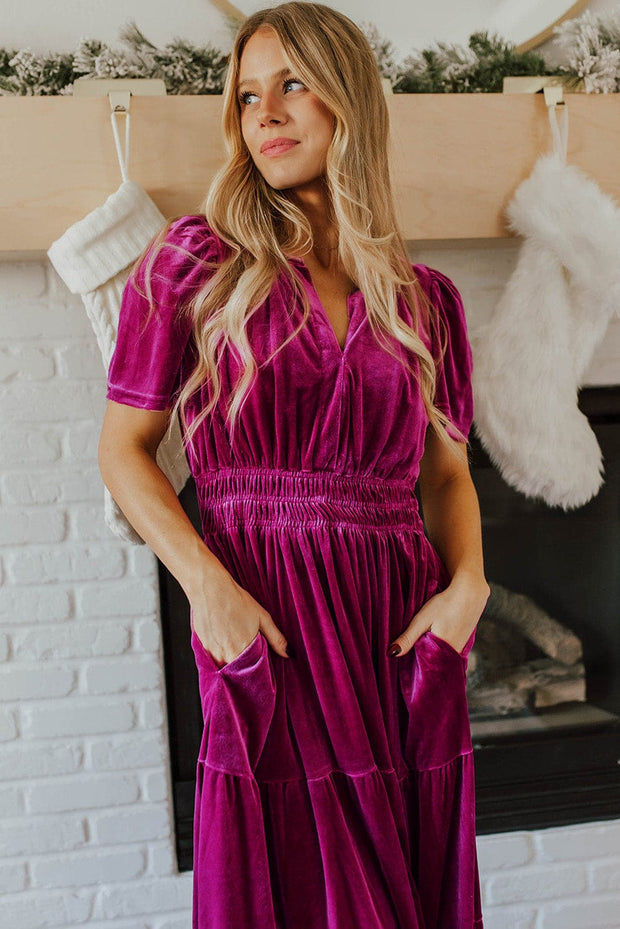 Gracie Velvet Tiered Maxi Dress | PRE ORDER