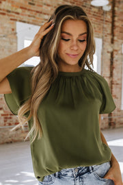 Gwen Pleated Satin Blouse | S-XL | Pre-Order 3/25