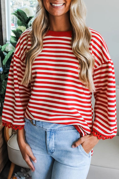 Halle Striped Bell Sleeve Top