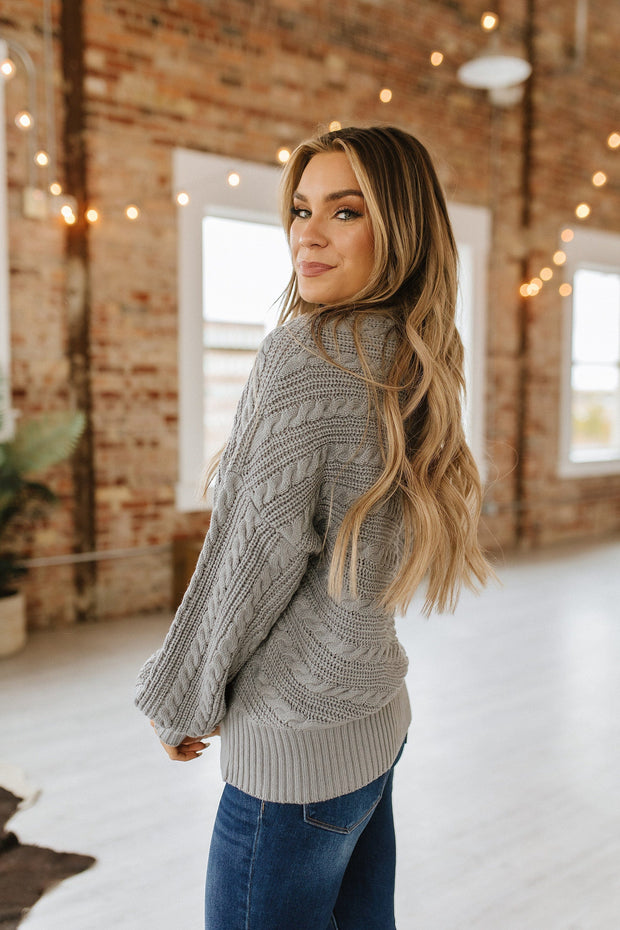 Hanna Mock Cable Knit Sweater | Size XL