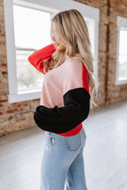 Harlow Colorblock Puff Sleeve Sweater | S-2XL