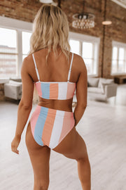 Hendrick Striped High Waist Swimsuit | S-XL