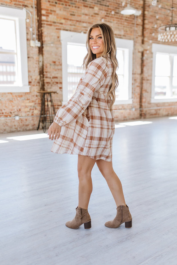 Higley Plaid Babydoll Mini Dress | S-XL | PRE ORDER