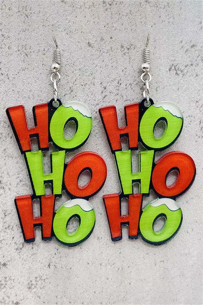 Ho Ho Ho Dangle Christmas Earrings