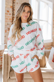 SALE - Ho Ho Ho Pullover and Shorts Lounge Set