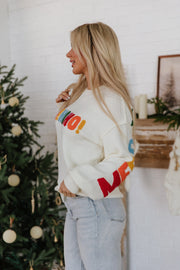 HOHOHO Chenille Letter Holiday Sweater | DROPSHIP