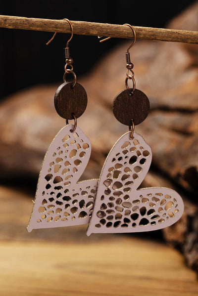 Hollow Heart Dangle Earrings