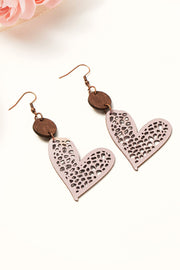 Hollow Heart Dangle Earrings