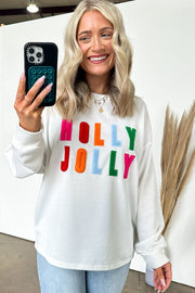 Holly Jolly Graphic Long Sleeve Top | PRE ORDER