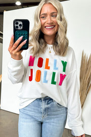 Holly Jolly Graphic Long Sleeve Top | PRE ORDER