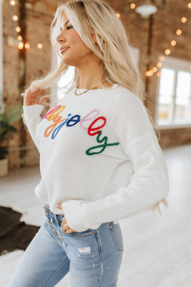 Holly Jolly Round Neck Sweater | S-XL