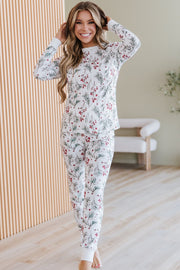 Holly Print Christmas Pajama Set | DROPSHIP