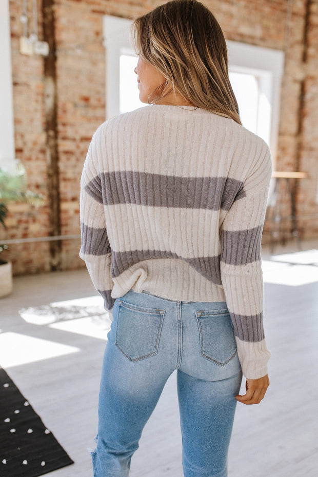 Holly Striped Round Neck Sweater