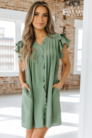 Hoover Ruffle Trim Sleeve Mini Dress | S-XL | PRE ORDER