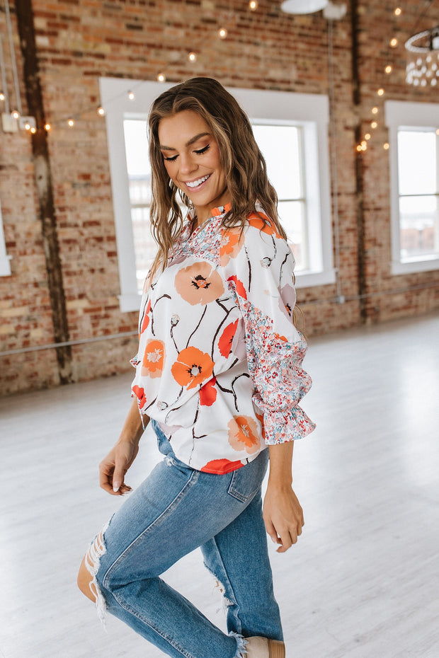 SALE - Indiana Boho Floral Blouse