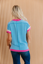 Ines Textured Contrast Tunic