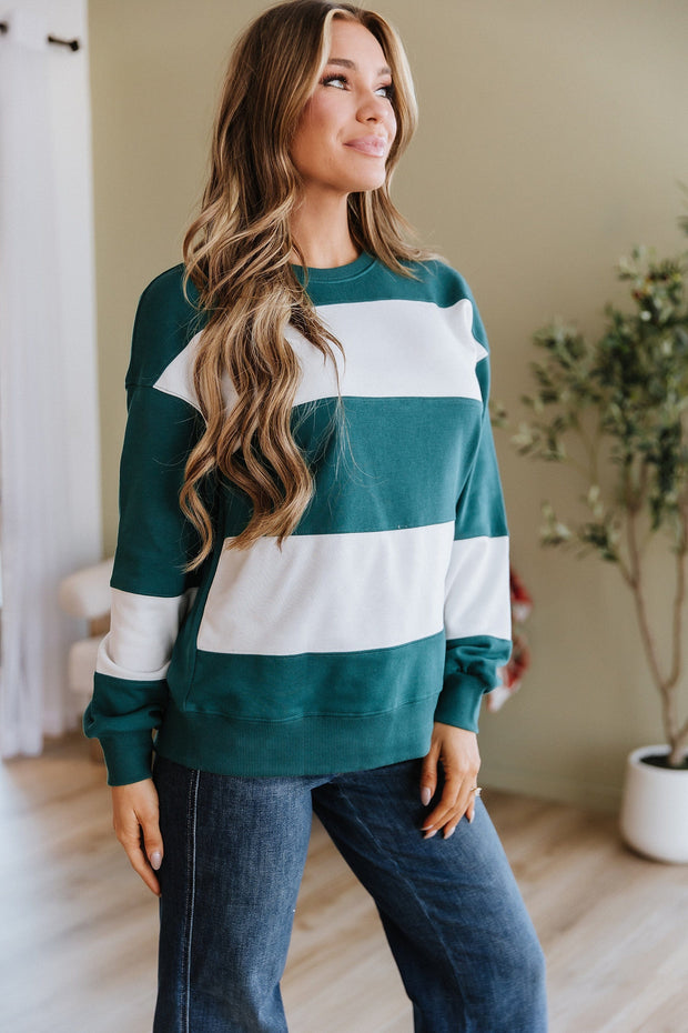 Ivy Colorblock Drop Shoulder Sweatshirt | DROPSHIP