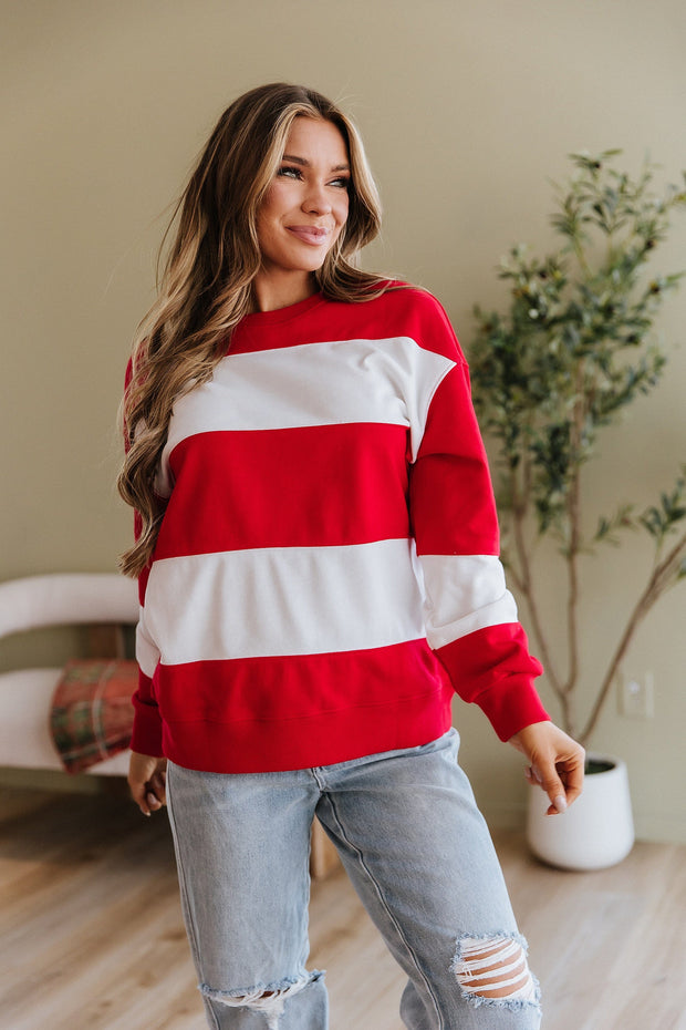 Ivy Colorblock Drop Shoulder Sweatshirt | DROPSHIP