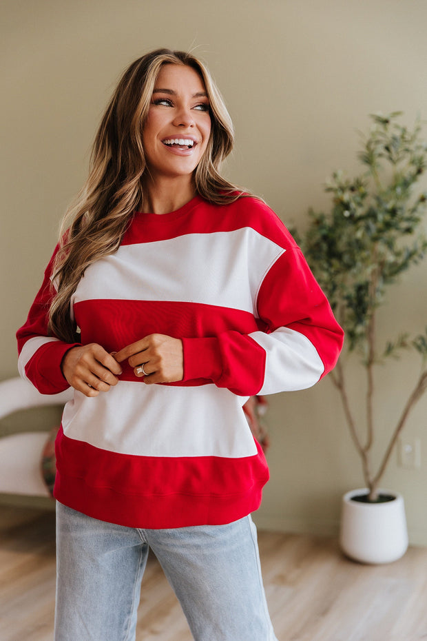 Ivy Colorblock Drop Shoulder Sweatshirt | DROPSHIP