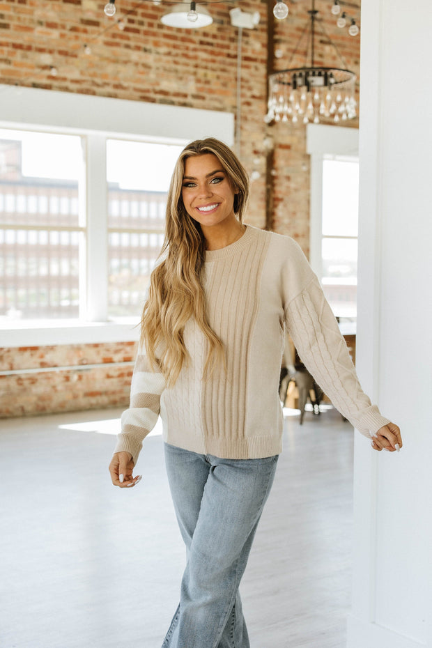 Janet Cable Knit Sweater | S-XL