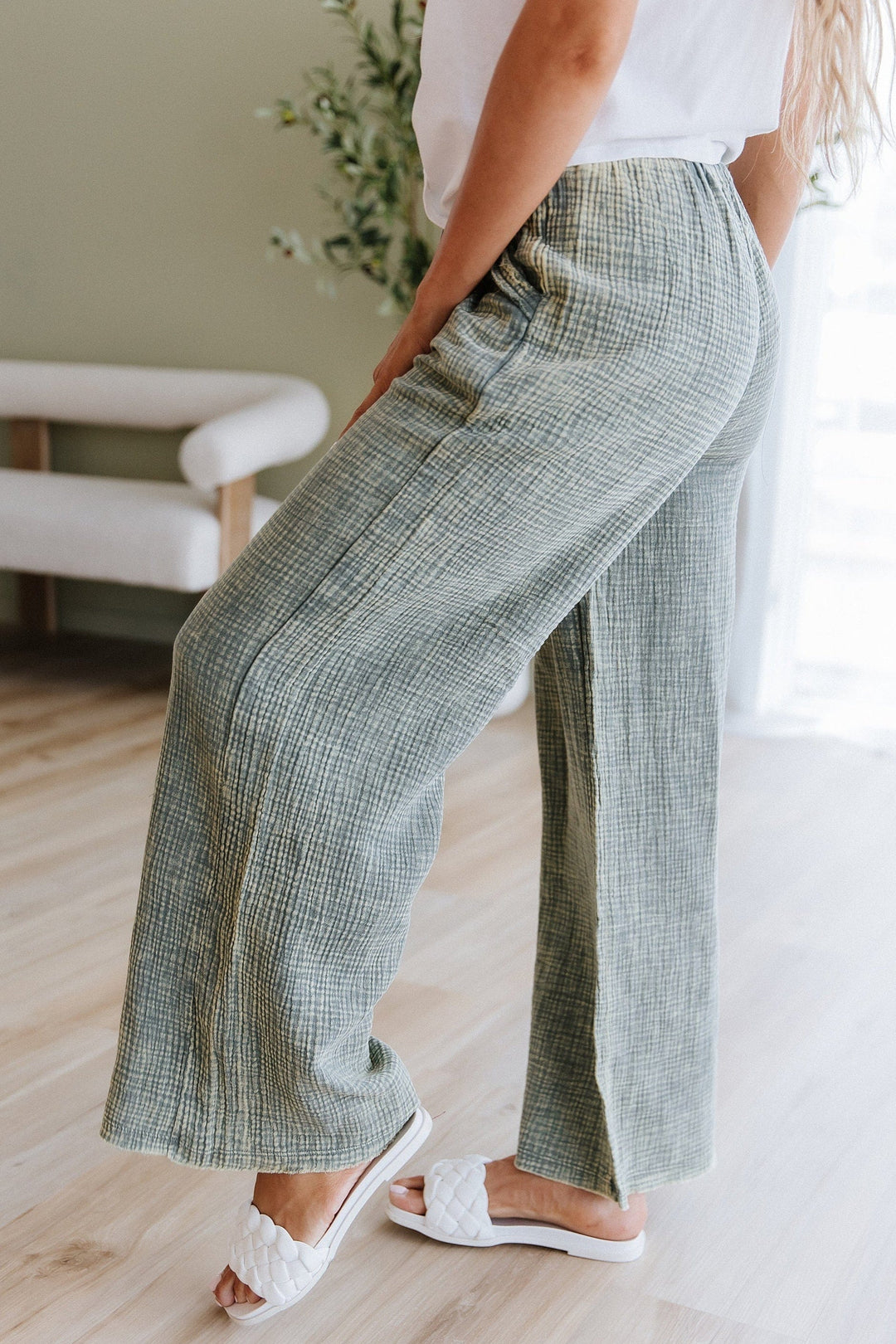 Janis Double Layered Gause Pants | Double Layered Pants | Womens