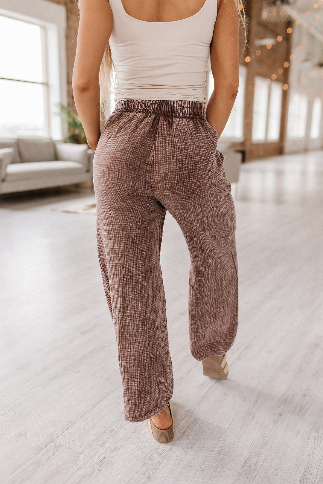 Janis Double Layered Gause Pants | Double Layered Pants | Womens