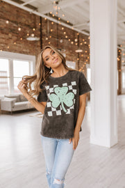 SALE - Jeremiah Clover Checkered T Shirt | Size XL