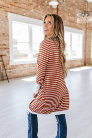 Jerri Striped Knit Cardigan | S-XL