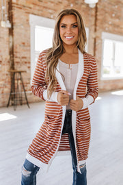 Jerri Striped Knit Cardigan | S-XL