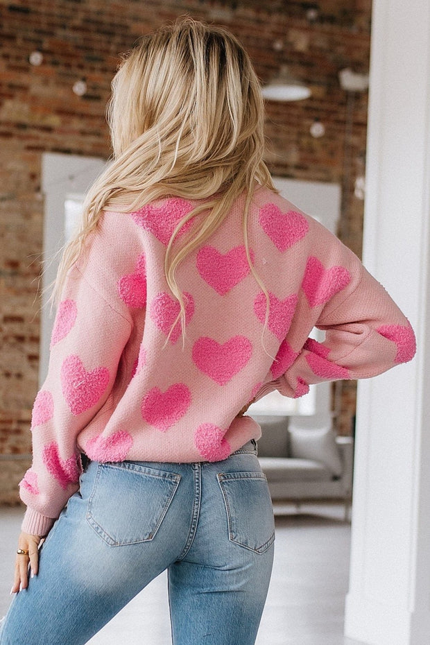 Jett Fuzzy Heart Knit Sweater | S-XL | PRE ORDER