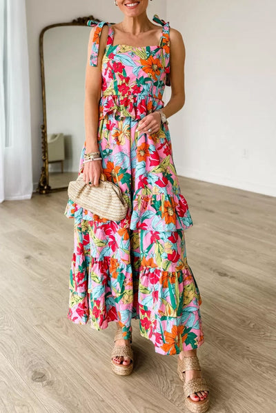 Joey Floral Print Layered Maxi Dress | S-XL | Pre Order 5/2