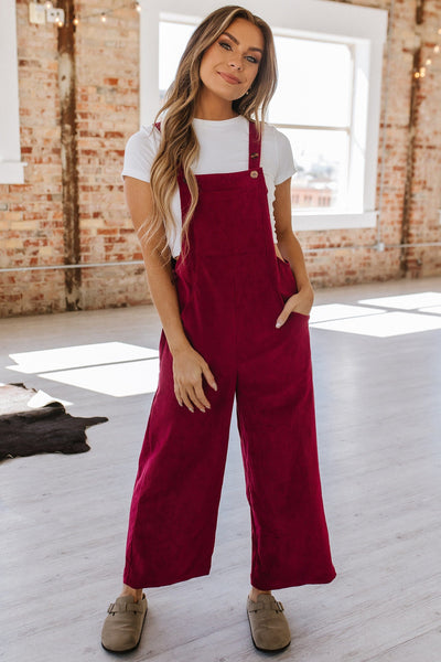 SALE - Jolene Corduroy Wide Leg Overall | Size XL