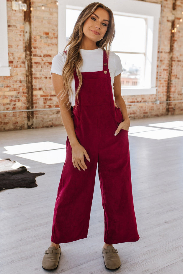 SALE - Jolene Corduroy Wide Leg Overall | Size XL