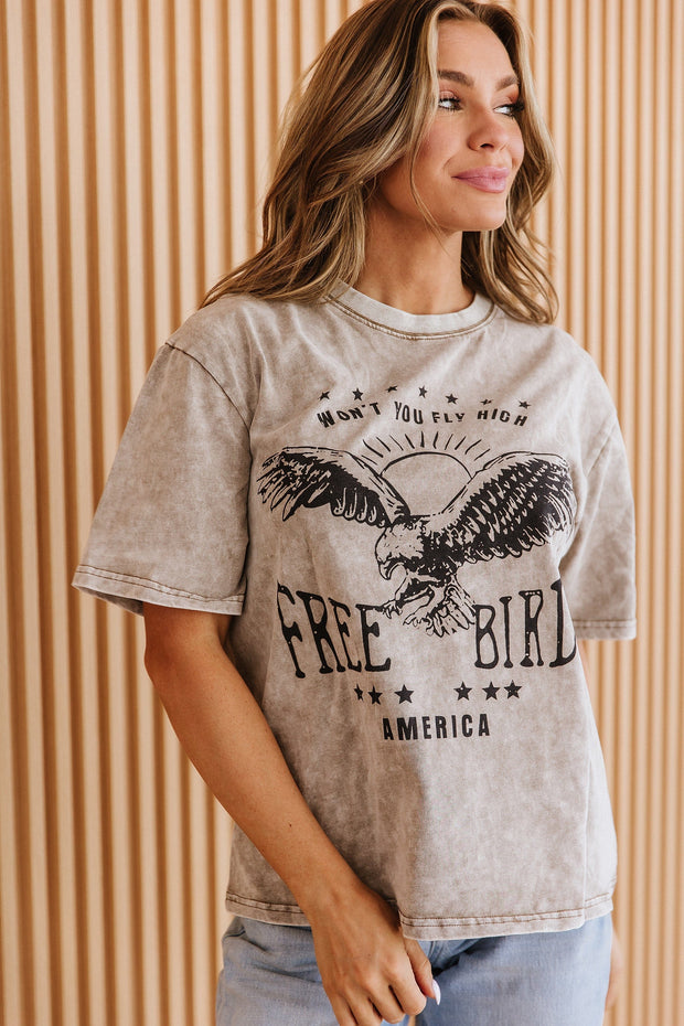 Jolene Mineral Washed Graphic Tee