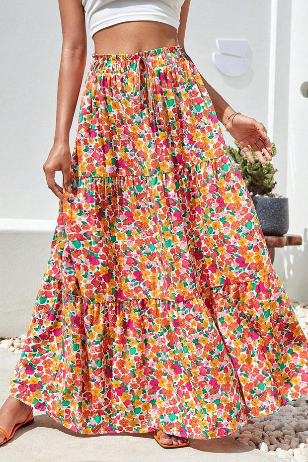 Josiah Floral Print Maxi Skirt | S-XL