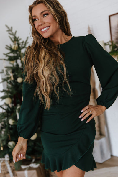 Julia Puff Sleeve Ruffle Mini Dress